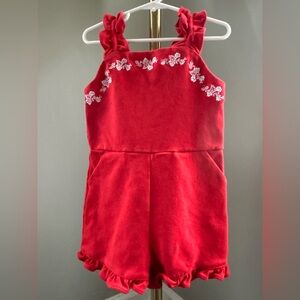 Janie & Jack | Red Ruffled Kids Romper